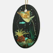 Manta Ray Keramisch Ornament (Links)