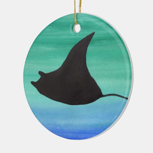 Manta Ray Keramisch Ornament (Links)