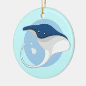 Manta Ray Keramisch Ornament (Links)