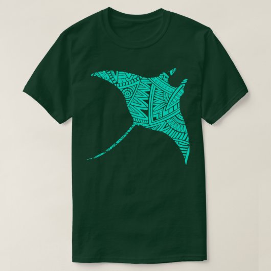 Manta Ray Maori Tribal Tattoo T-shirt (Design voorkant)
