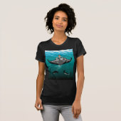 Manta Ray met zeemeermin T-shirt (Voorkant volledig)