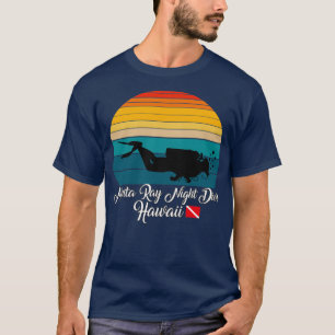 Manta Ray Night Dive Hawaii Diving T-shirt
