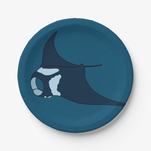 Manta Ray Papieren Bordje (Voorkant)