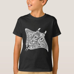 Manta Ray Polynesian Tribal Zee Tattoo Zee T-shirt