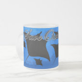 Manta Ray - Red onze oceanen Matglas Koffiemok (Voorkant links)