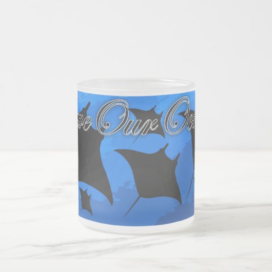 Manta Ray - Red onze oceanen Matglas Koffiemok (Center)