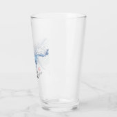 Manta ray silhouet frosted glas koffie mok (Links)