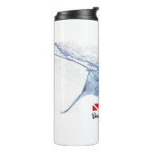 Manta ray silhouet frosted glas koffie mok (Gedraaid links)