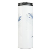 Manta ray silhouet frosted glas koffie mok (Achterkant)