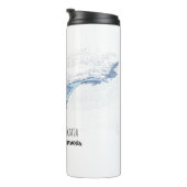 Manta ray silhouet frosted glas koffie mok (Geroteerd rechts)