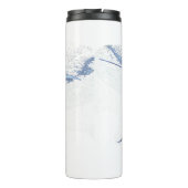 Manta ray silhouet frosted glas koffie mok (Achterkant)