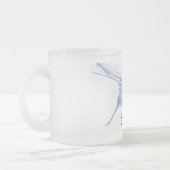 Manta ray silhouet frosted glas koffie mok (Links)