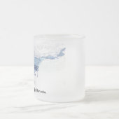 Manta ray silhouet frosted glas koffie mok (Center)