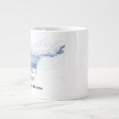 Manta ray silhouet frosted glas koffie mok (Voorkant)