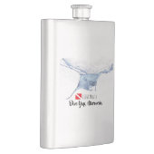 Manta ray silhouet frosted glas koffie mok flacon (Rechts)