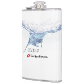 Manta ray silhouet frosted glas koffie mok heupfles (Links)