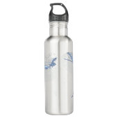 Manta ray silhouet frosted glas koffie mok waterfles  (Achterkant)