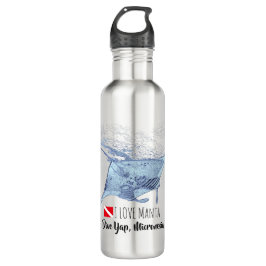 Manta ray silhouet frosted glas koffie mok waterfles