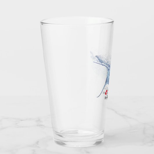 Manta ray silhouet glas (Rechts)