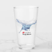 Manta ray silhouet glas (Voorkant)