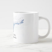 Manta ray silhouet grote koffiekop (Rechts)