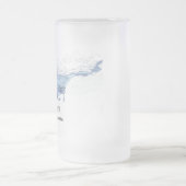 Manta ray silhouet matglas bierpul (Center)