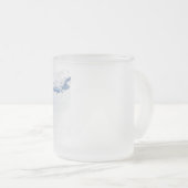 Manta ray silhouet matglas koffiemok (Voorkant rechts)