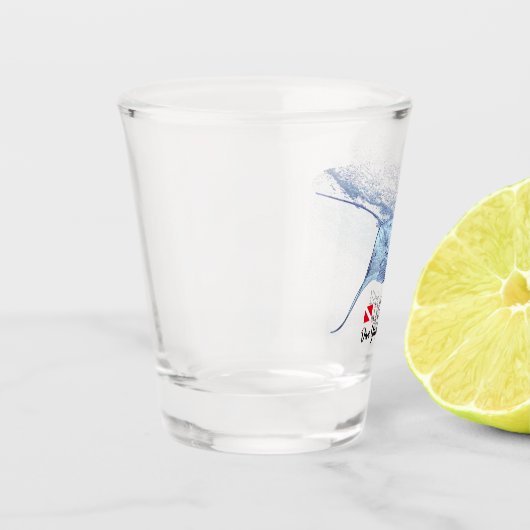 Manta ray silhouet shot glas (Links)