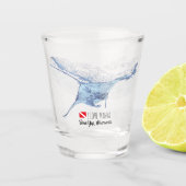 Manta ray silhouet shot glas (Voorkant)