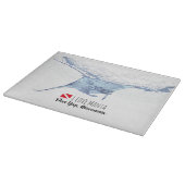 Manta ray silhouet snijplank (Hoek)