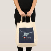 Manta ray silhouet tote bag (Voorkant (product))