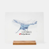 Manta Ray Silhouette Acryl Bord (Voorkant)