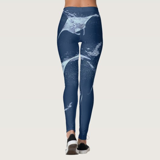 Manta ray silhouette leggings (Achterkant)