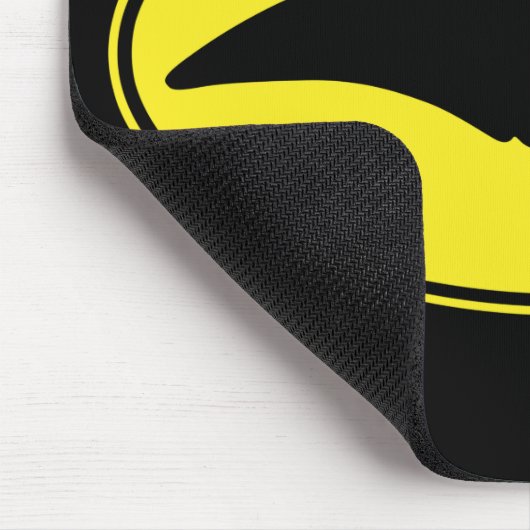 Manta Ray Silhouette Logo Muismat (Hoek)