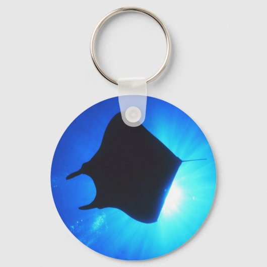 Manta Ray Silhouette Sleutelhanger (Voorkant)