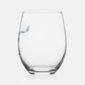 Manta Ray Silhouette Wijnglas Zonder Voet (Links)