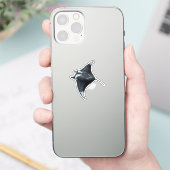 Manta ray sticker (Telefoon)