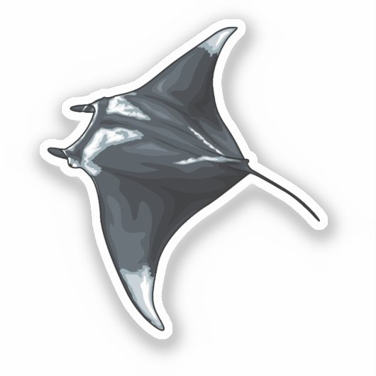 Manta ray sticker (Voorkant)