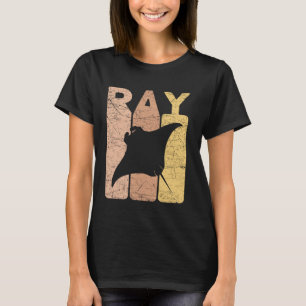 Manta Ray Stingray Retro Oceanologie T-shirt