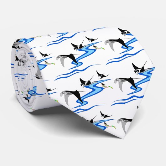 Manta Ray Stropdas (Opgerold)