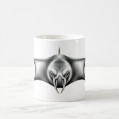 Manta Ray T-shirt - Realistisch zwart-wit design Koffiemok (Center)