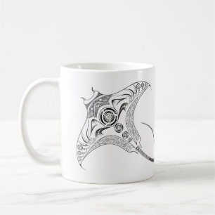 Manta Ray Tribal Dotwork Mok