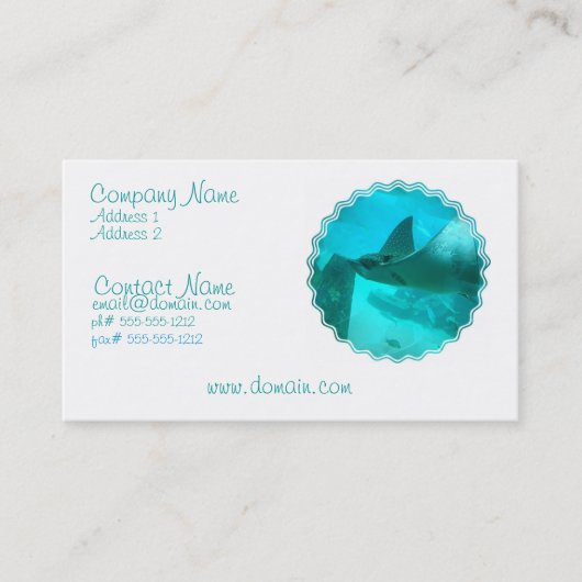 Manta Ray Visitekaartje (Voorkant)