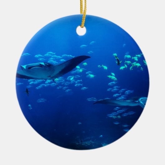 Manta Rays Keramisch Ornament (Voorkant)