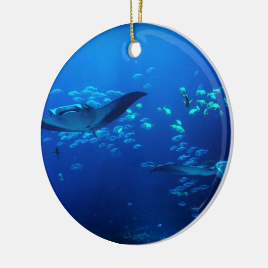 Manta Rays Keramisch Ornament (Links)