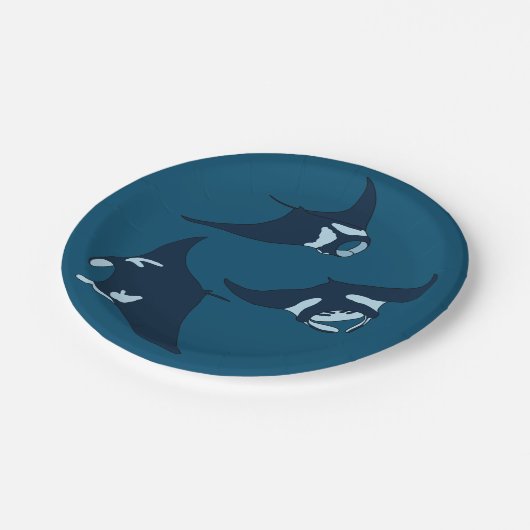 Manta Rays Papieren Bordje (Gekanteld)