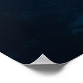 Manta Rog Diep Blauw Afgrond Poster (Hoek)
