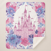 Manta Sherpa Enchanting Floral Blanket with Castle Sherpa Deken (Voorkant)