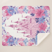Manta Sherpa Enchanting Floral Blanket with Castle Sherpa Deken (Voorkant (horizontaal))