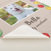 Manta Sherpa Personalized Floral Blanket for Dog L Deken (3/4)